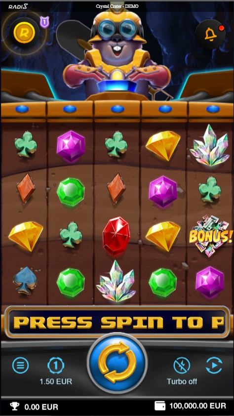 Crystal Crater Slot Gameplay