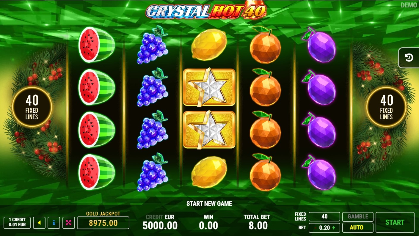 Crystal Hot 40 Christmas Slot Gameplay