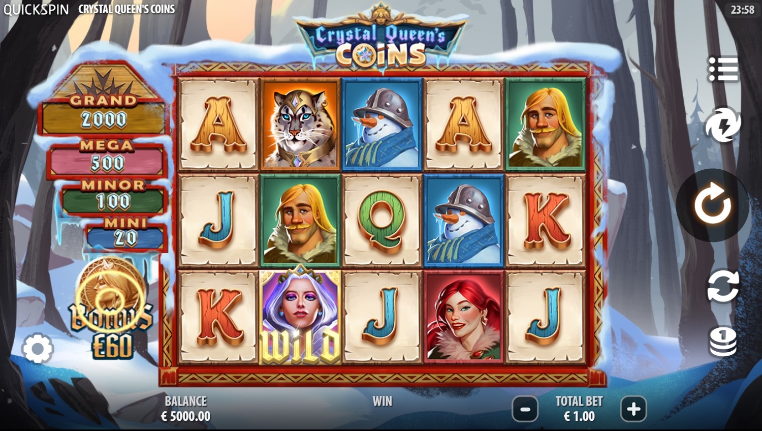 Crystal Queen's Coins Slot Gameplay