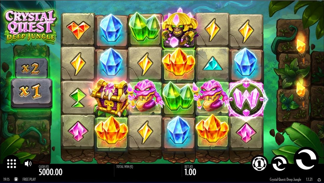 Crystal Quest - Deep Jungle Slot Gameplay