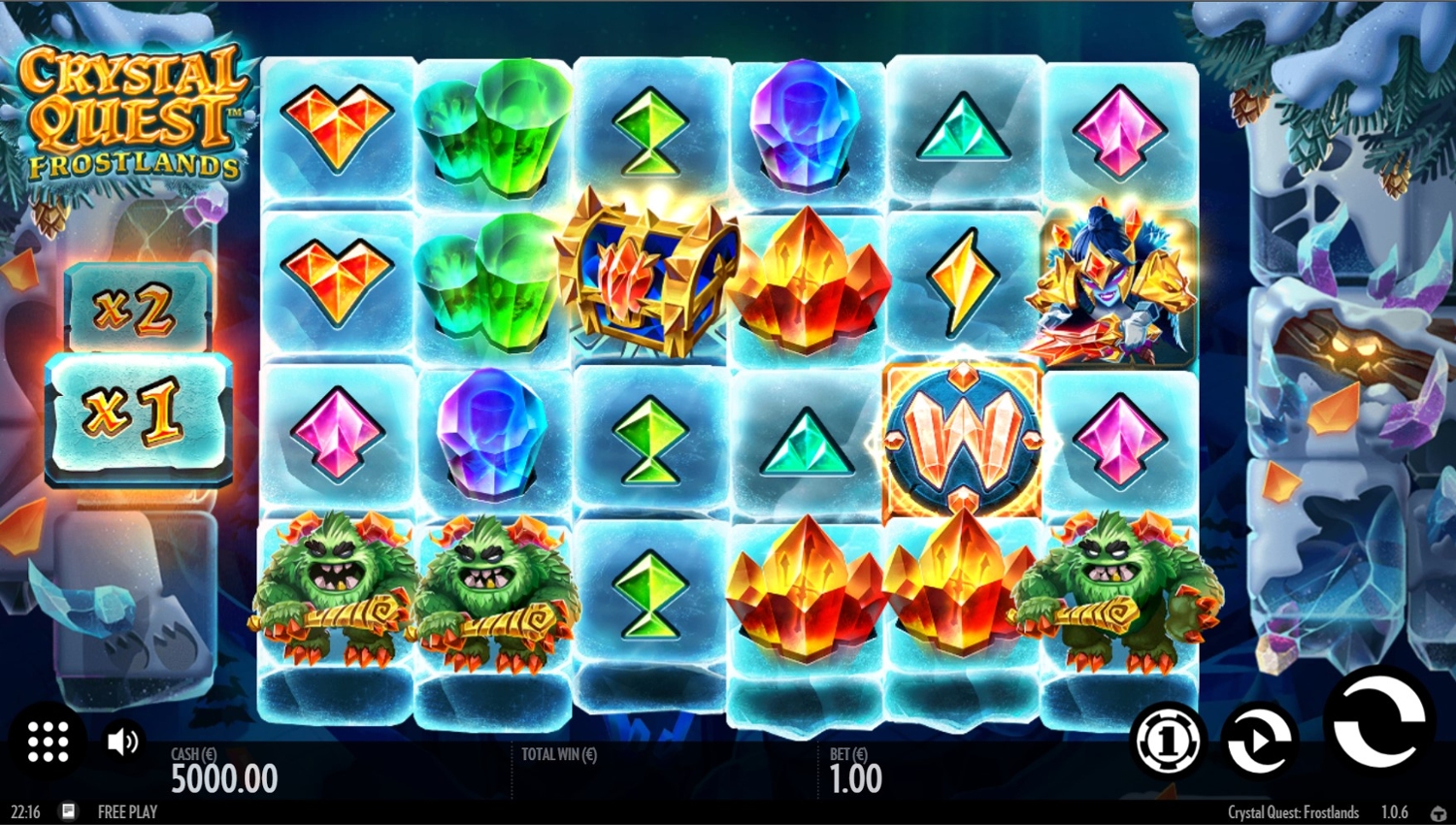 Crystal Quest - Frostlands Slot Gameplay