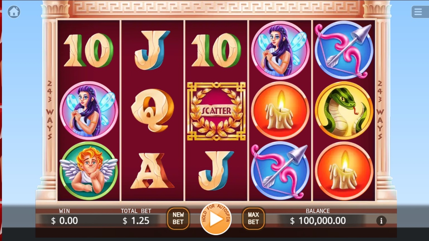 Cupid and Psyche Slot Gameplay