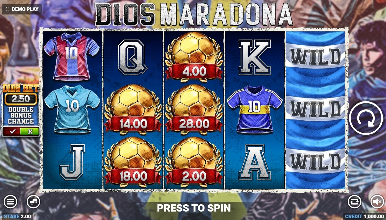 D10S Maradona Slot Gameplay