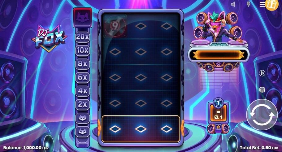 DJ Fox Slot Gameplay