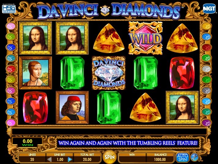 Da Vinci Diamonds Slot Gameplay