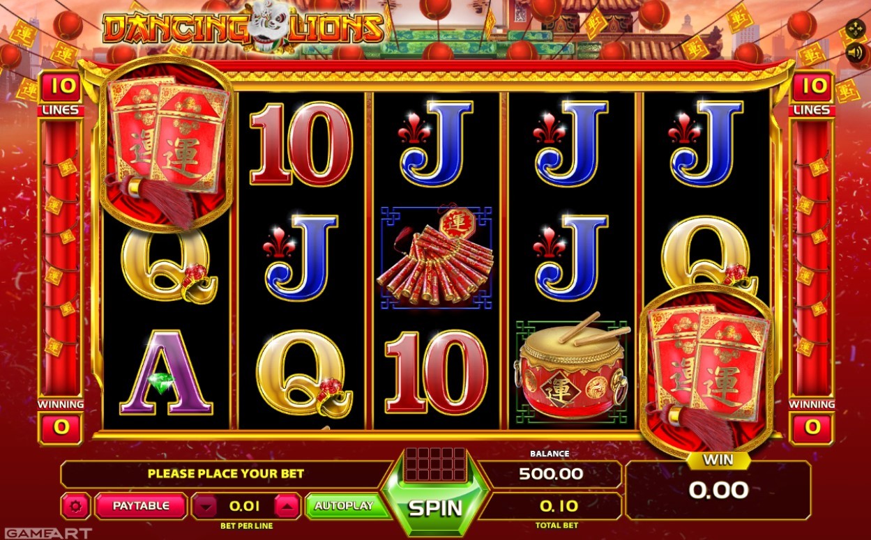 Dancing Lions Slot Gameplay