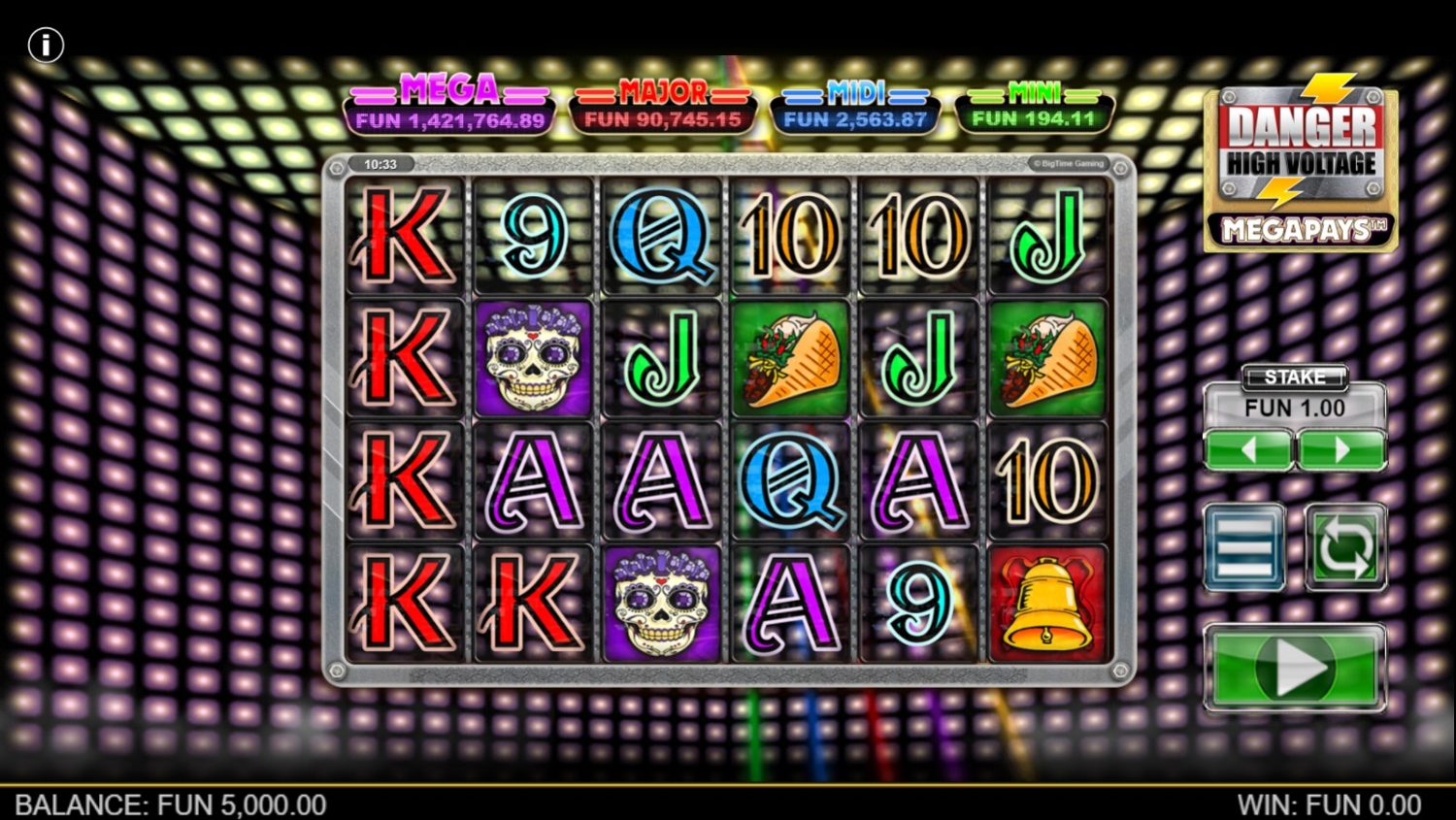 Danger High Voltage Megapays Slot Gameplay