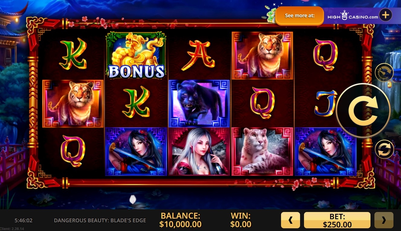 Dangerous Beauty: Blade's Edge Slot Gameplay