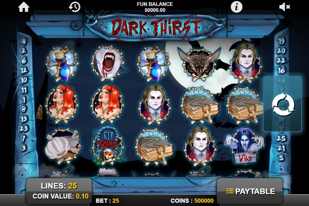 Dark Thirst Slot Gameplay