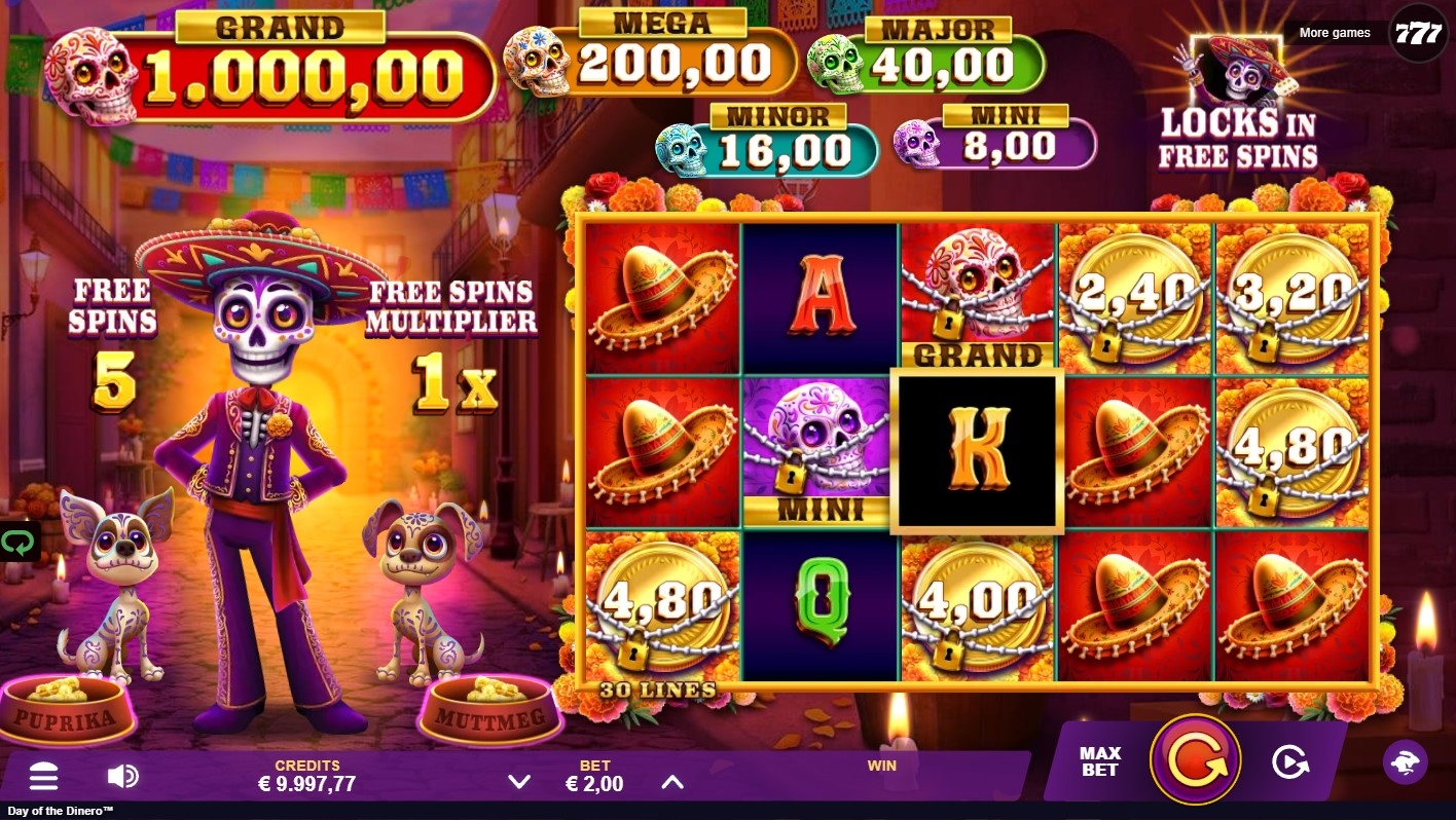 Day Of The Dinero Slot Gameplay