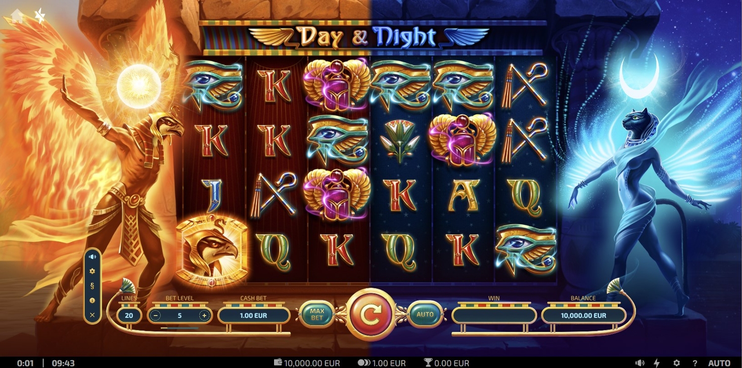 Day and Night Slot Gameplay