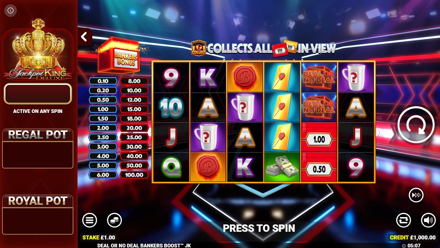 Deal or No Deal: The Banker's Boost Slot Gameplay