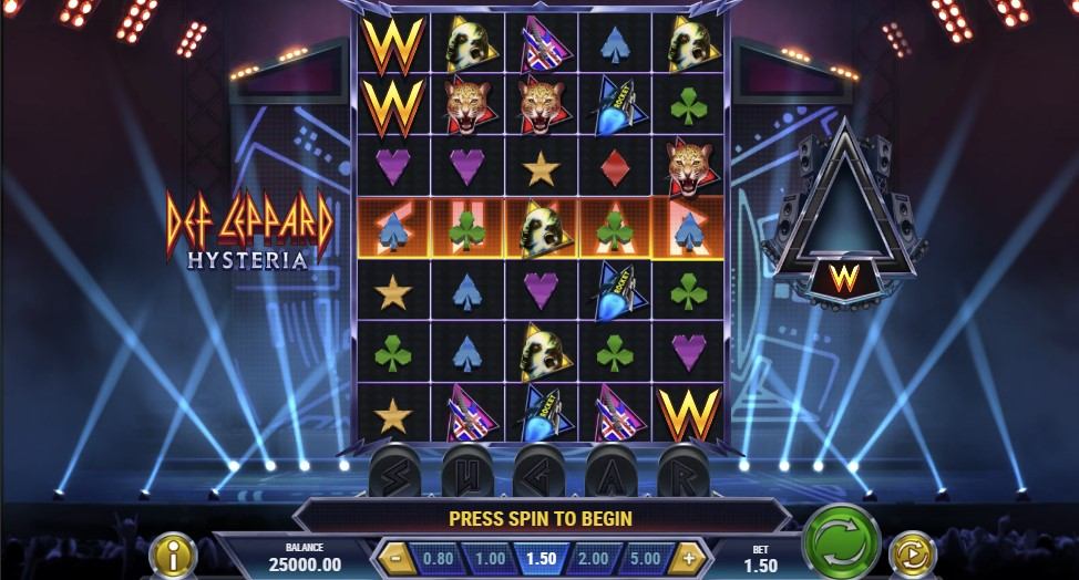 Def Leppard: Hysteria Slot Gameplay
