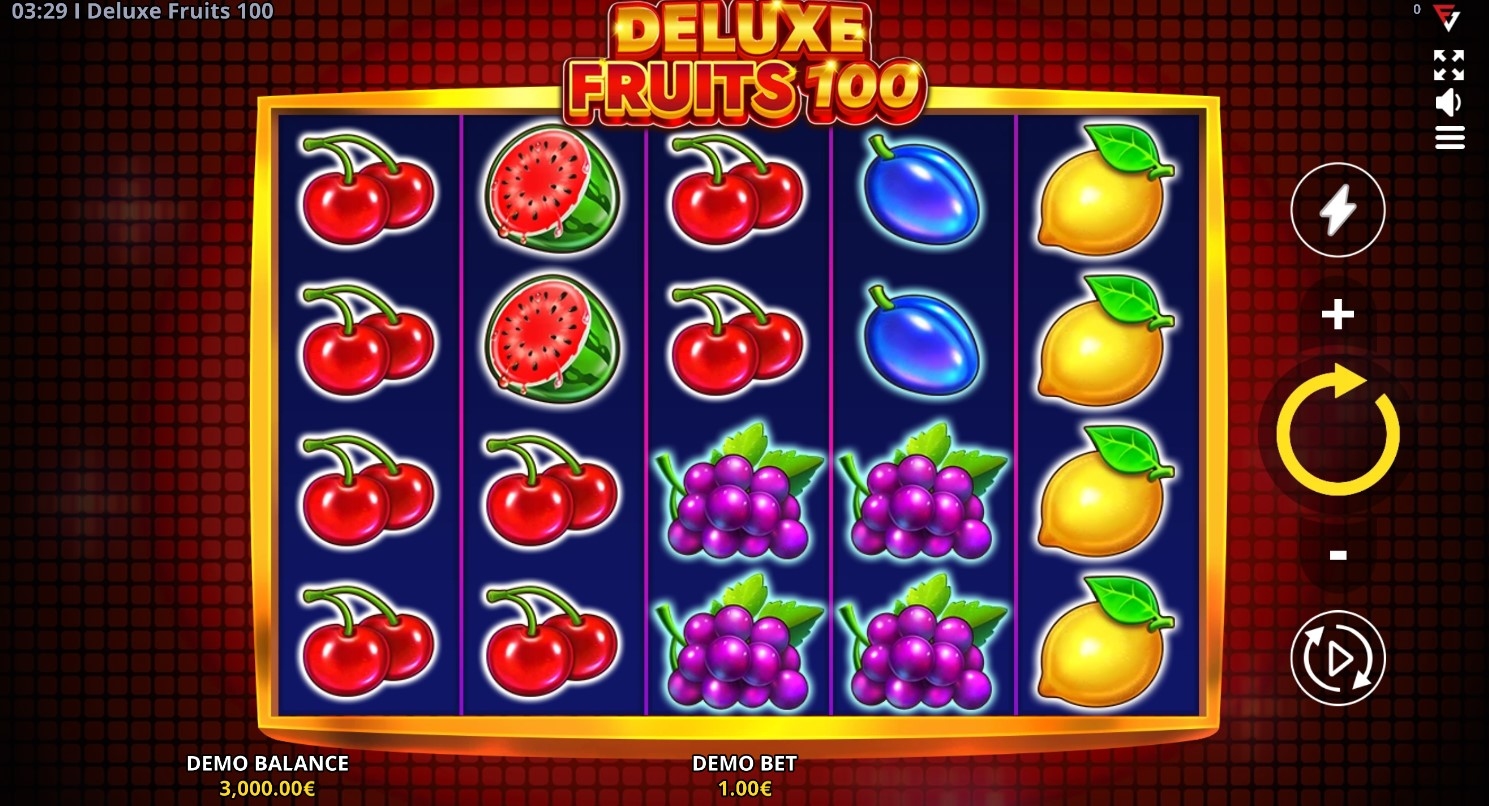 Deluxe Fruits 100 Slot Gameplay