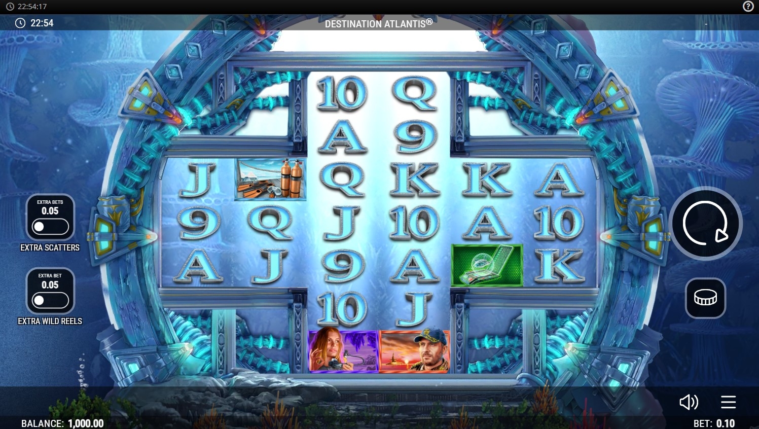 Destination Atlantis Slot Gameplay