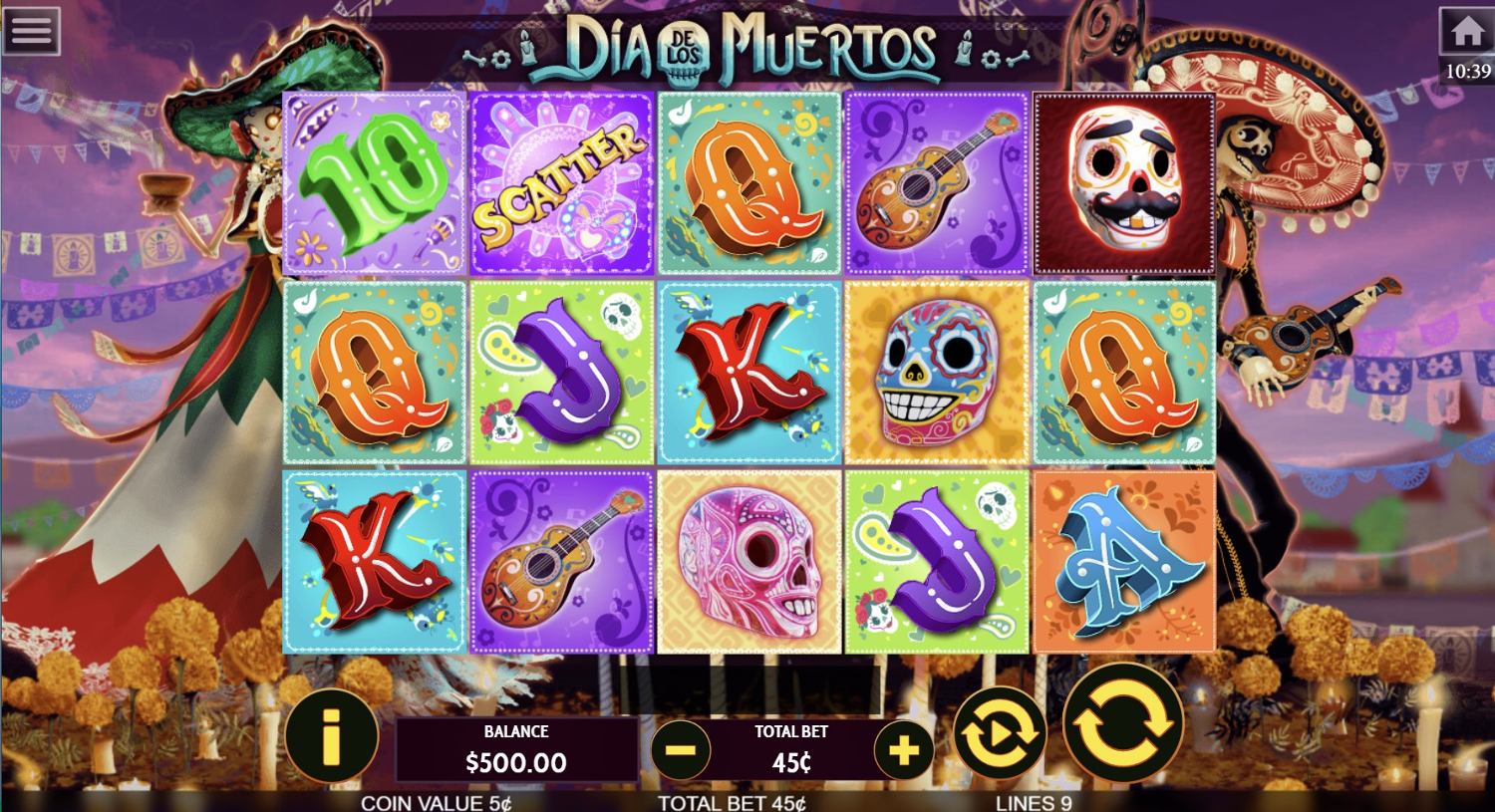 Dia De Los Muertos Slot Gameplay