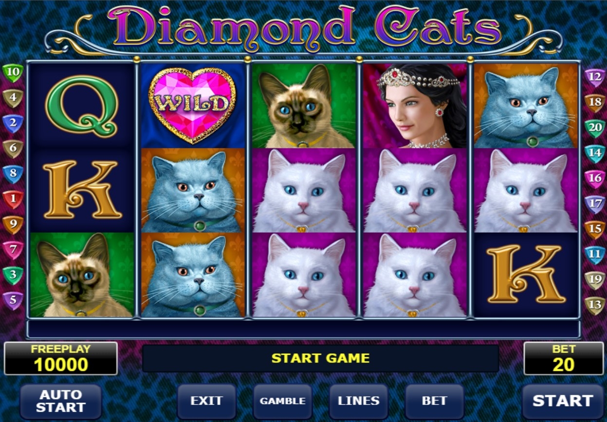 Diamond Cats Slot Gameplay