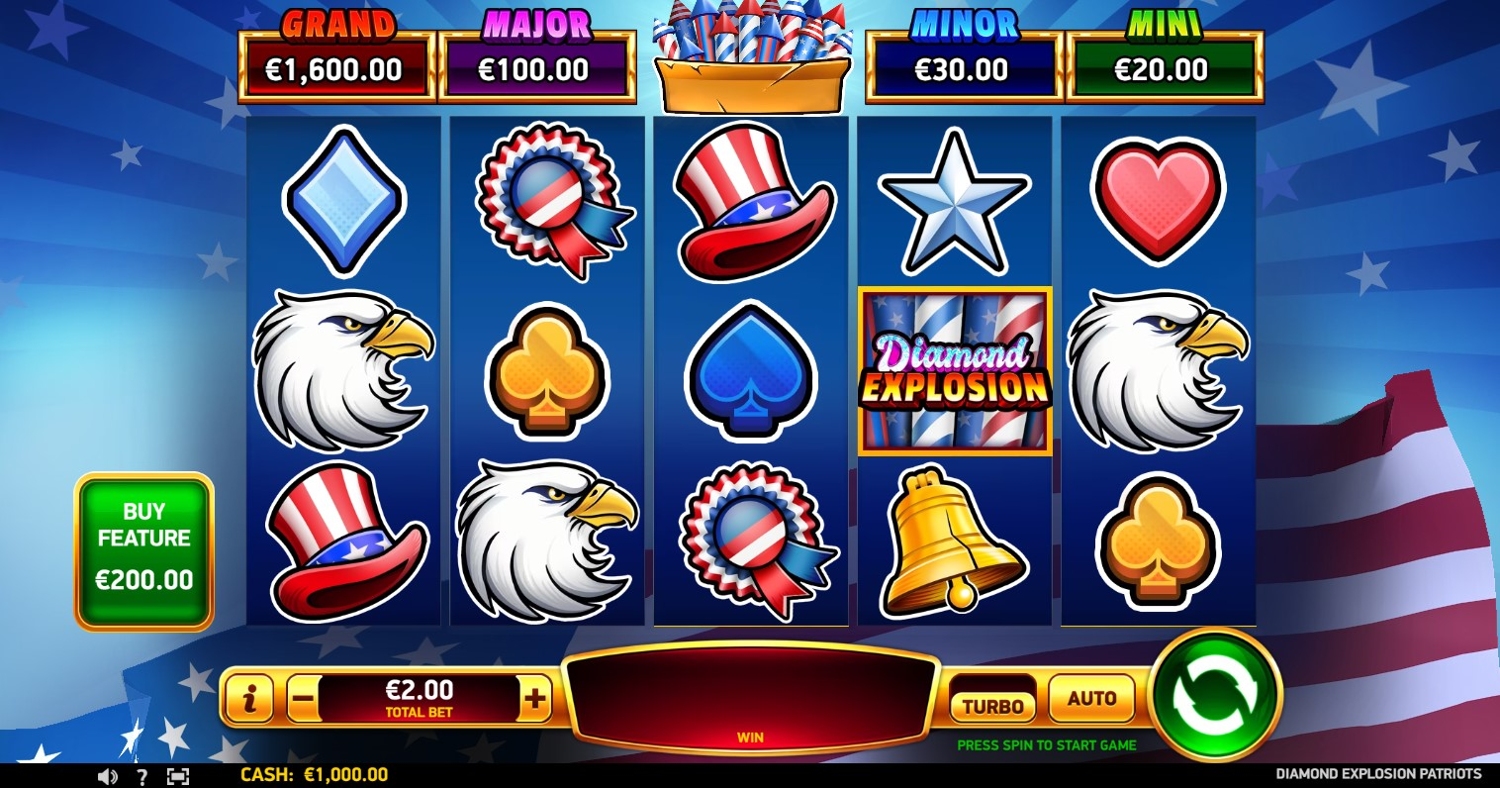 Diamond Explosion Patriots Slot Gameplay