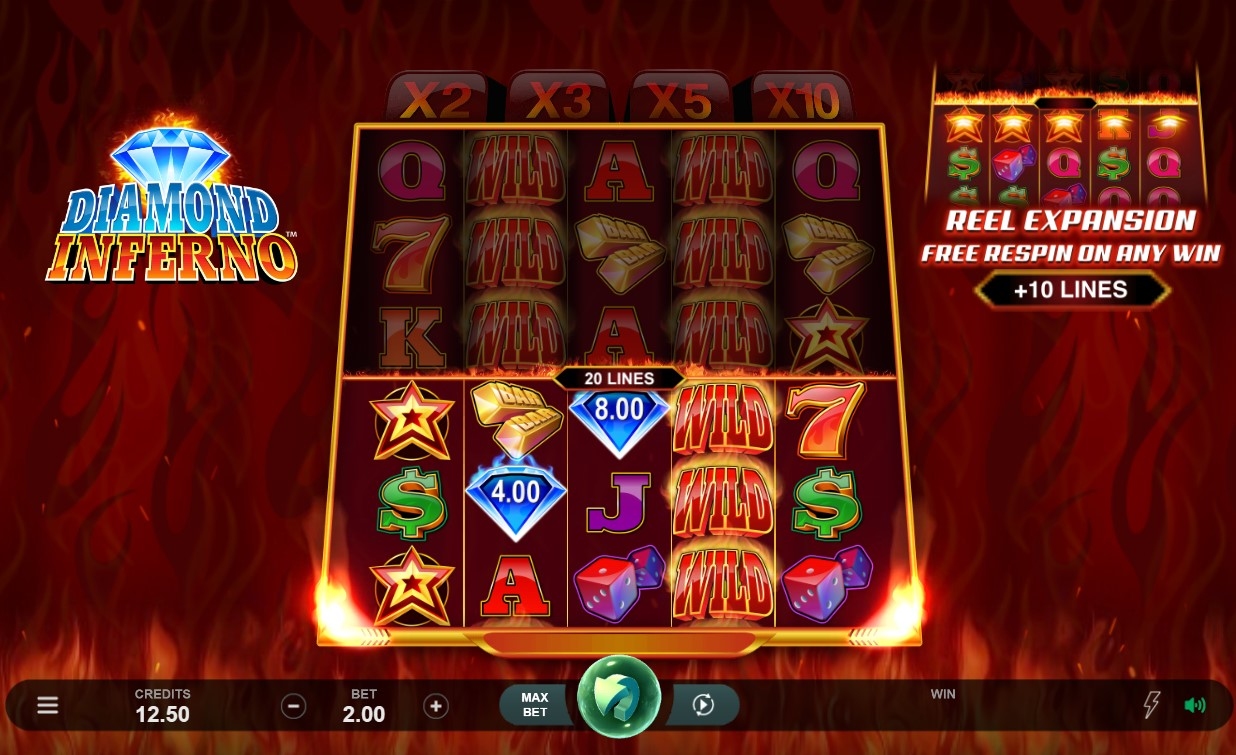 Diamond Inferno Slot Gameplay