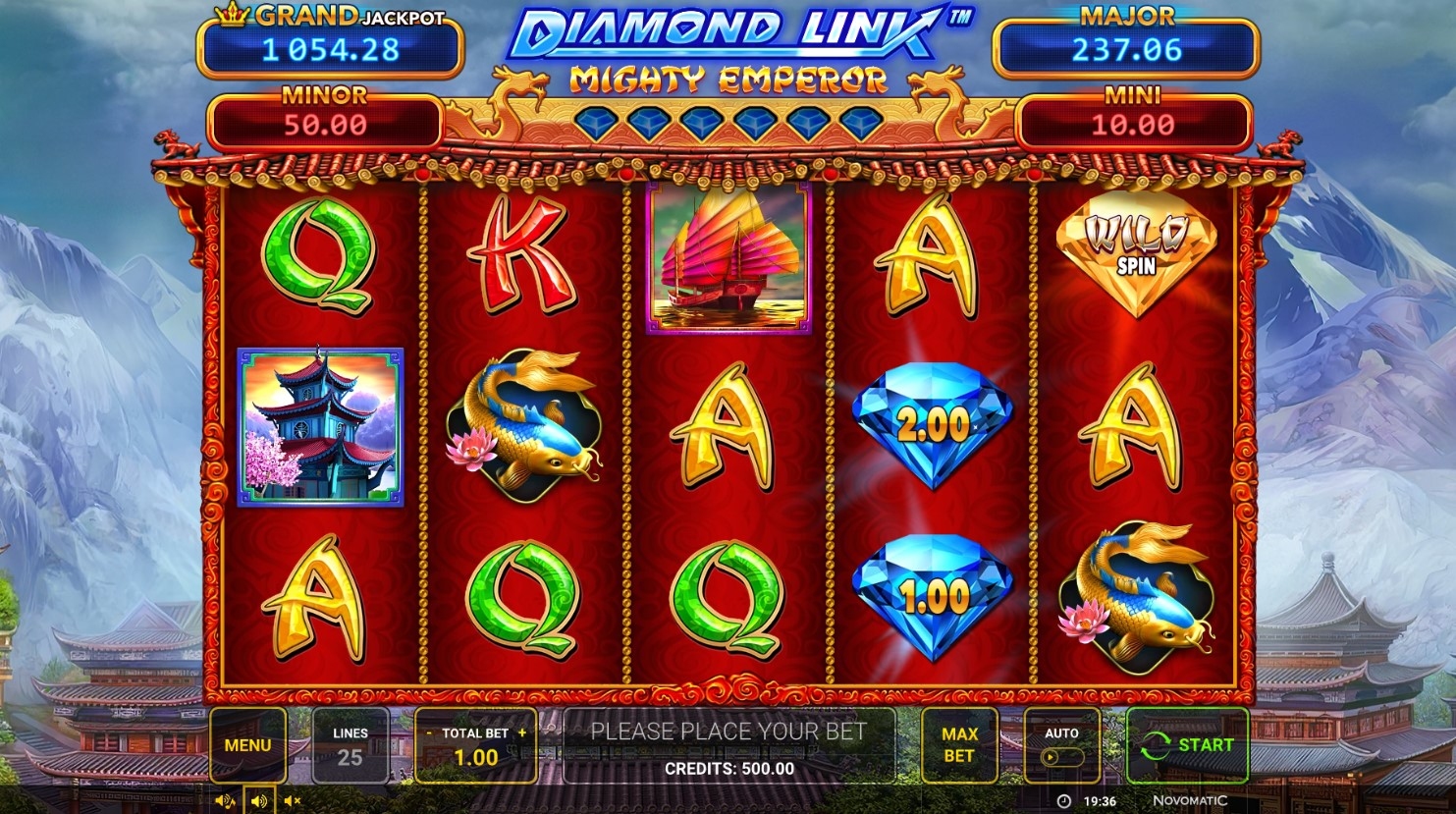 Diamond Link Mighty Emperor Slot Gameplay