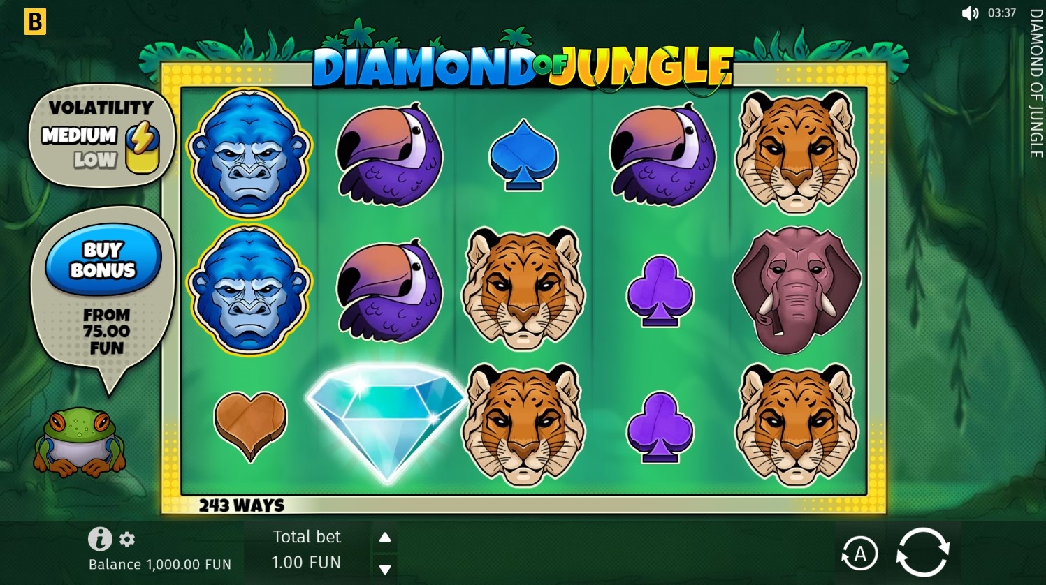 Diamond Of Jungle Slot Gameplay