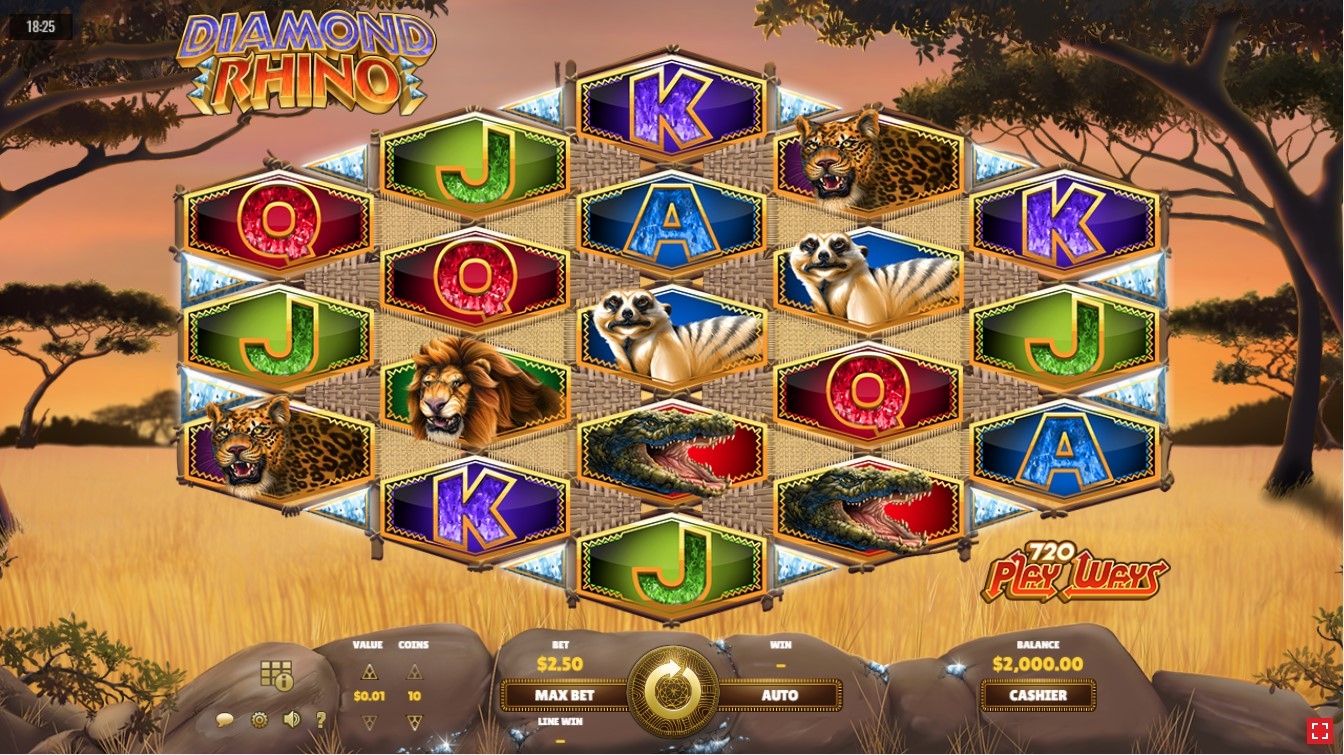 Diamond Rhino Slot Gameplay