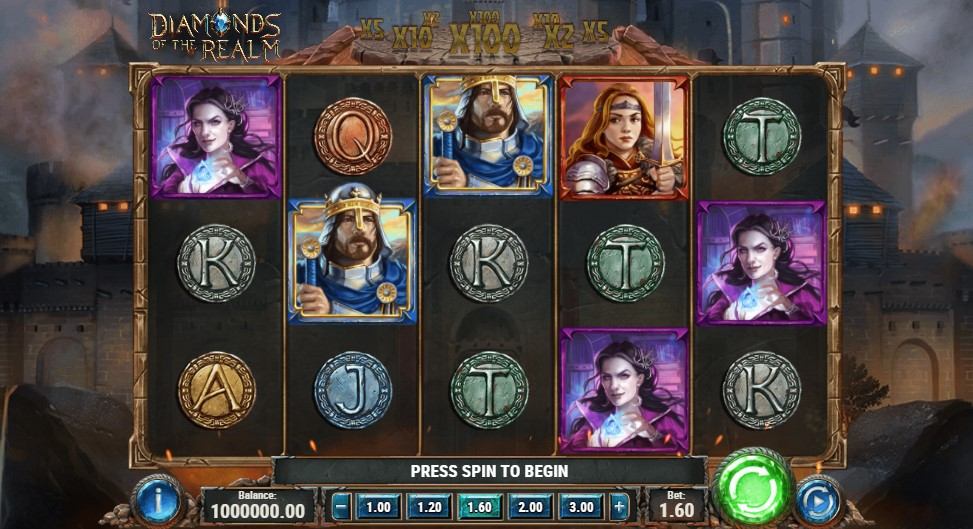 Diamonds of the Realm Slot Gameplay