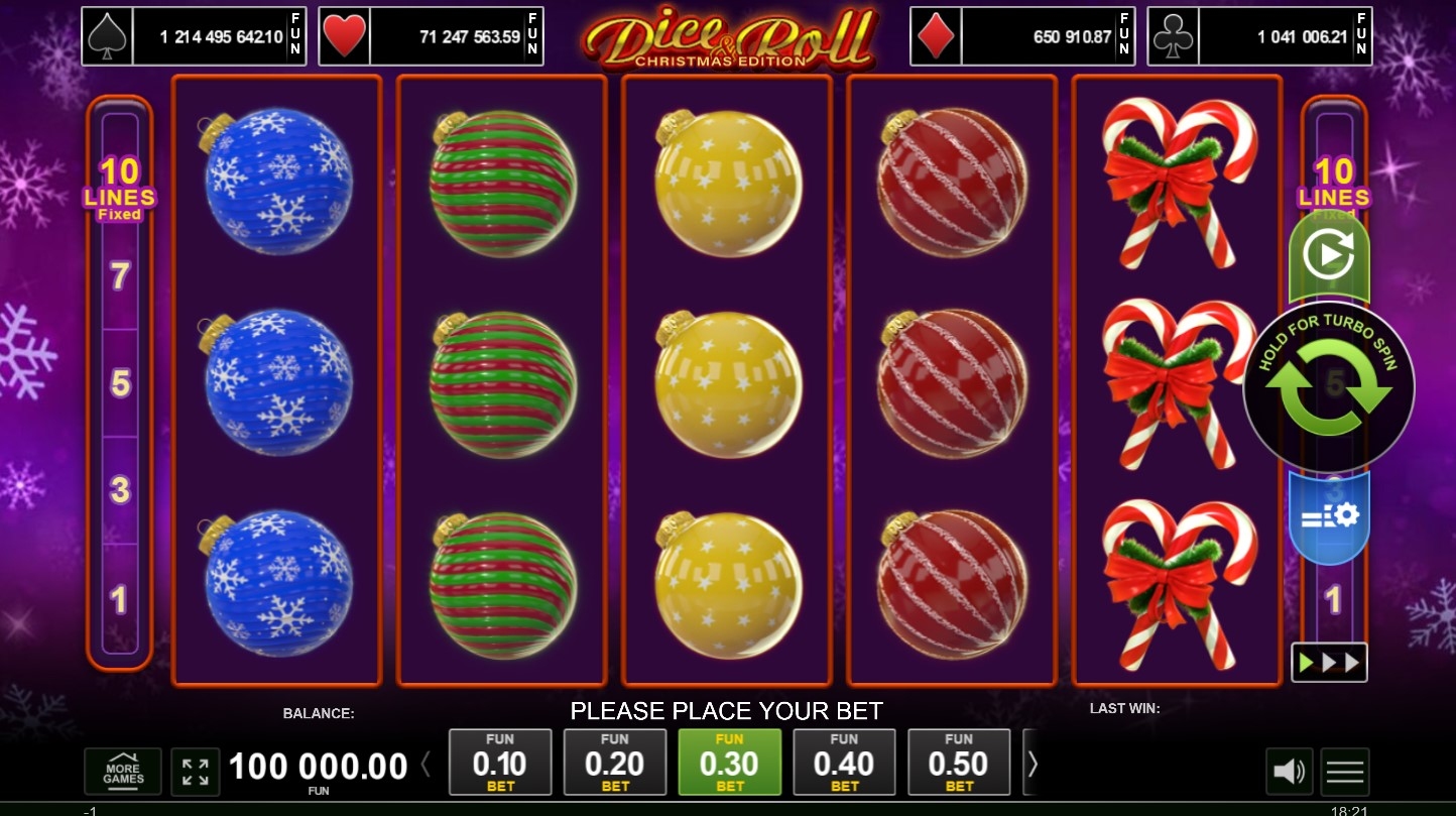 Dice & Roll - Christmas Edition Slot Gameplay