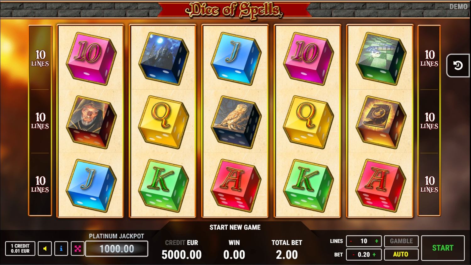 Dice of Spells Slot Gameplay