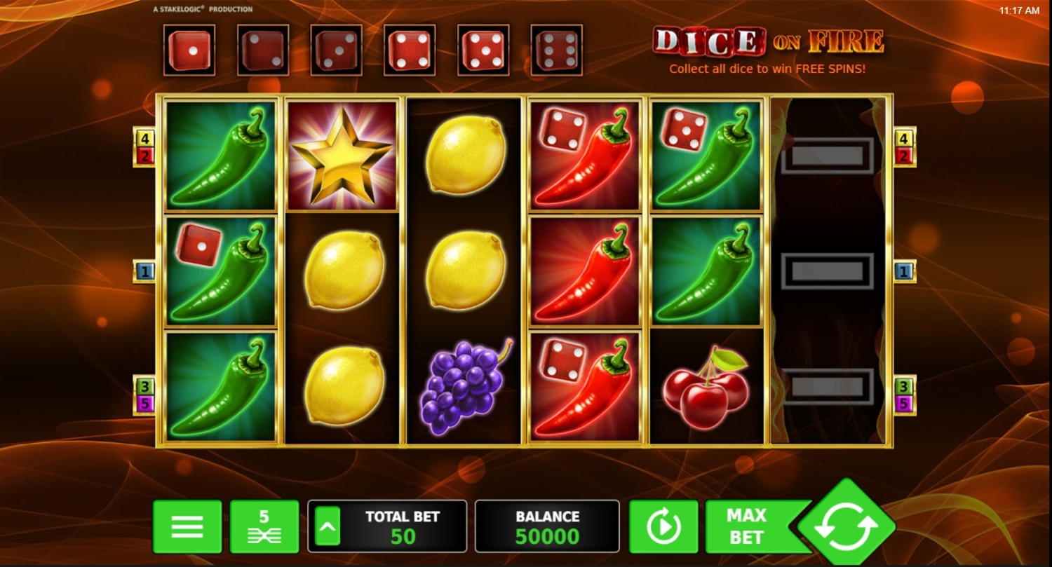 Dice on Fire Slot Gameplay