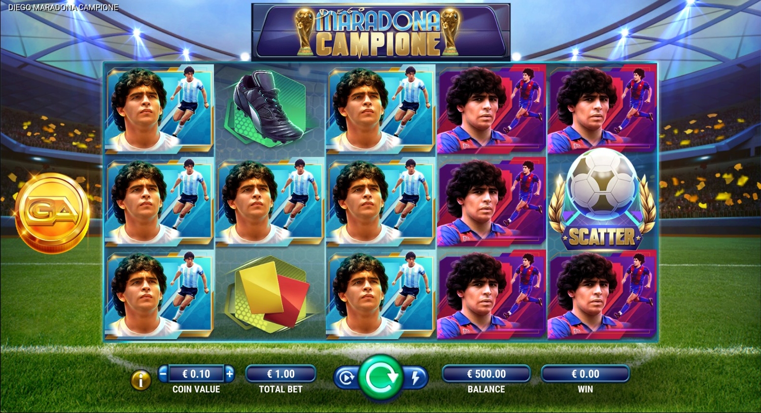Diego Maradona Champion Slot Gameplay