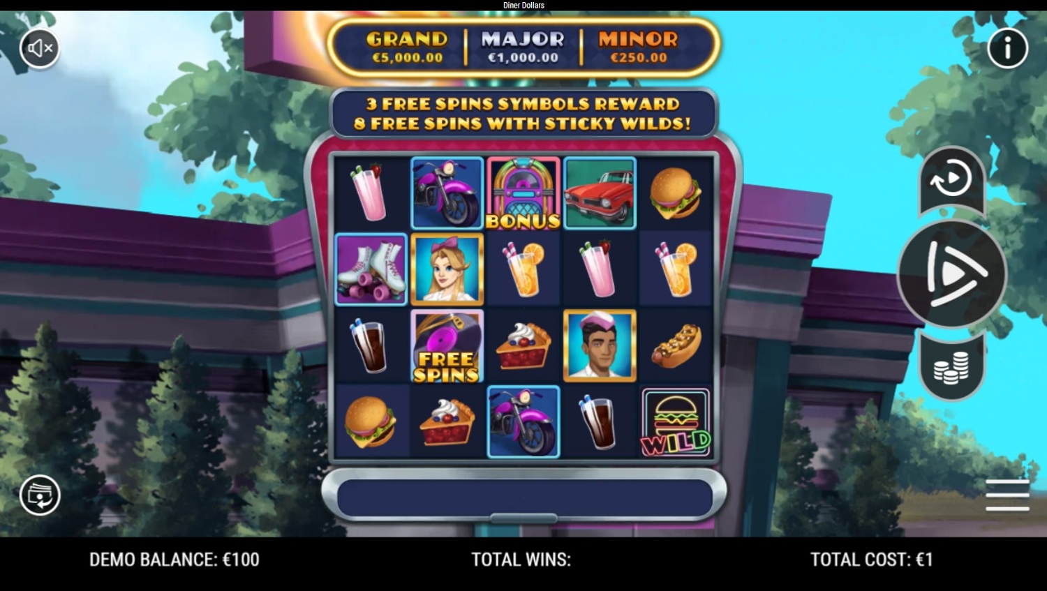 Diner Dollars Slot Gameplay