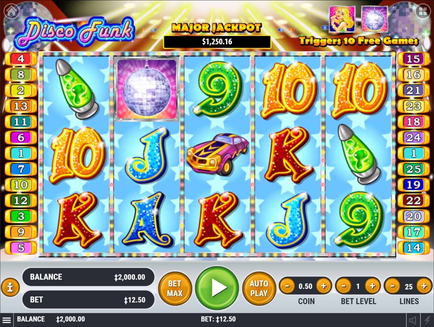 Disco Funk Slot Gameplay
