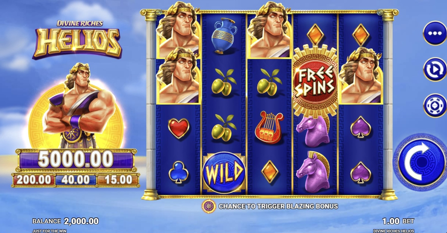 Divine Riches: Helios Slot Gameplay