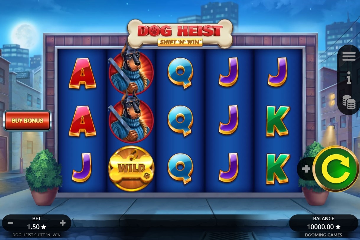 Dog Heist Shift 'N' Win Slot Gameplay