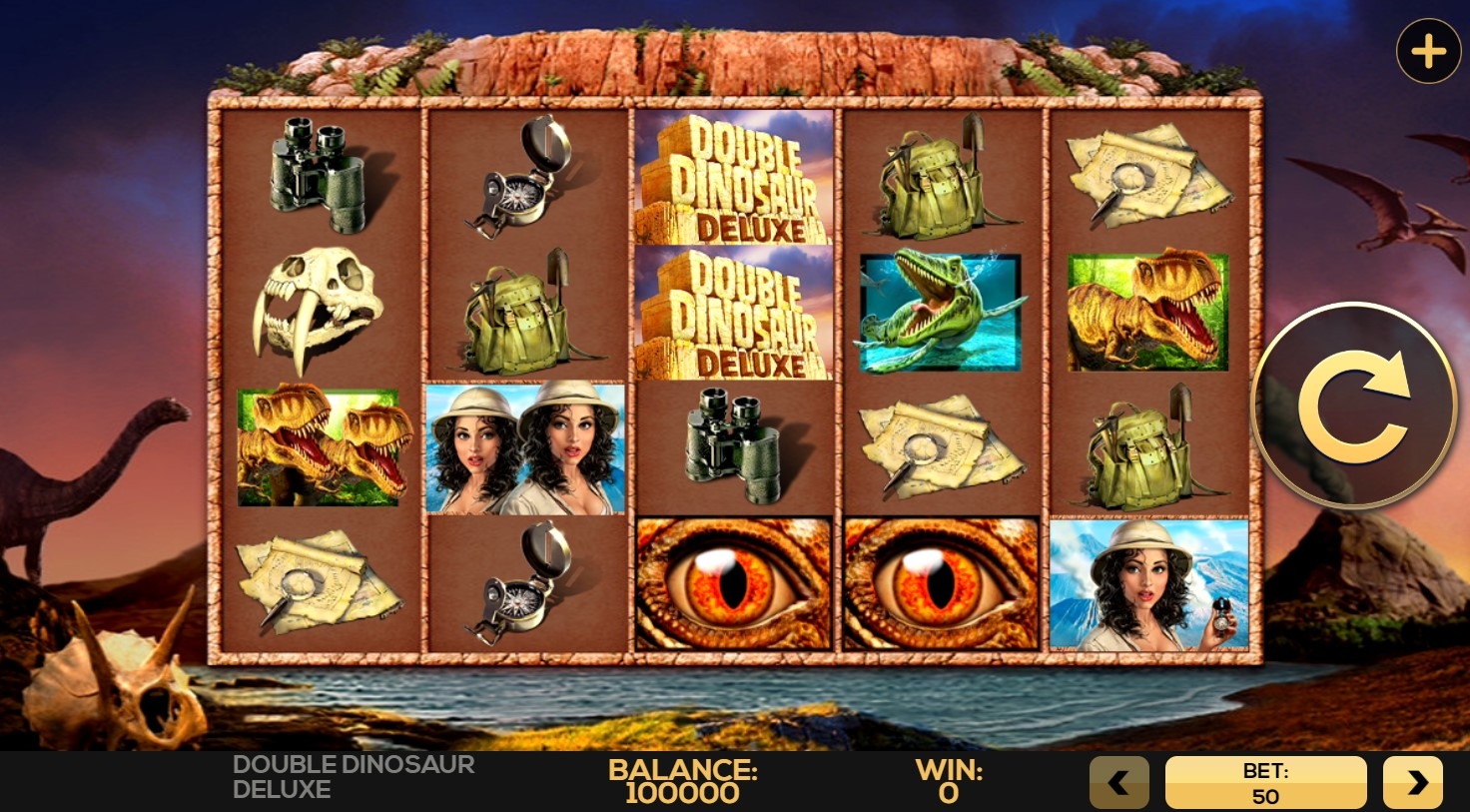 Double Dinosaur Deluxe Slot Gameplay