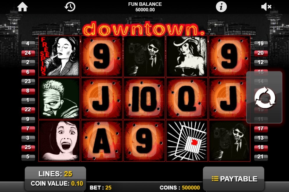 Downtown Slot Gameplay