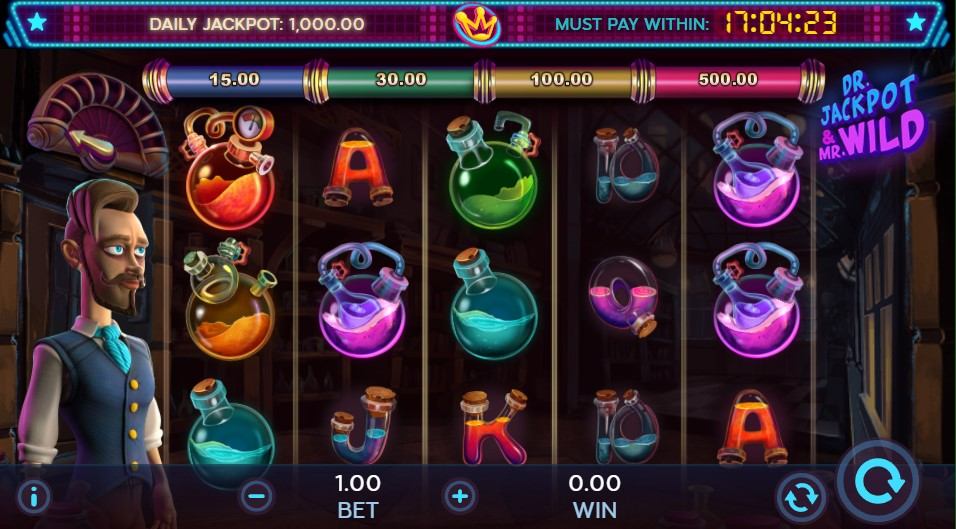 Dr. Jackpot & Mr. Wild Slot Gameplay
