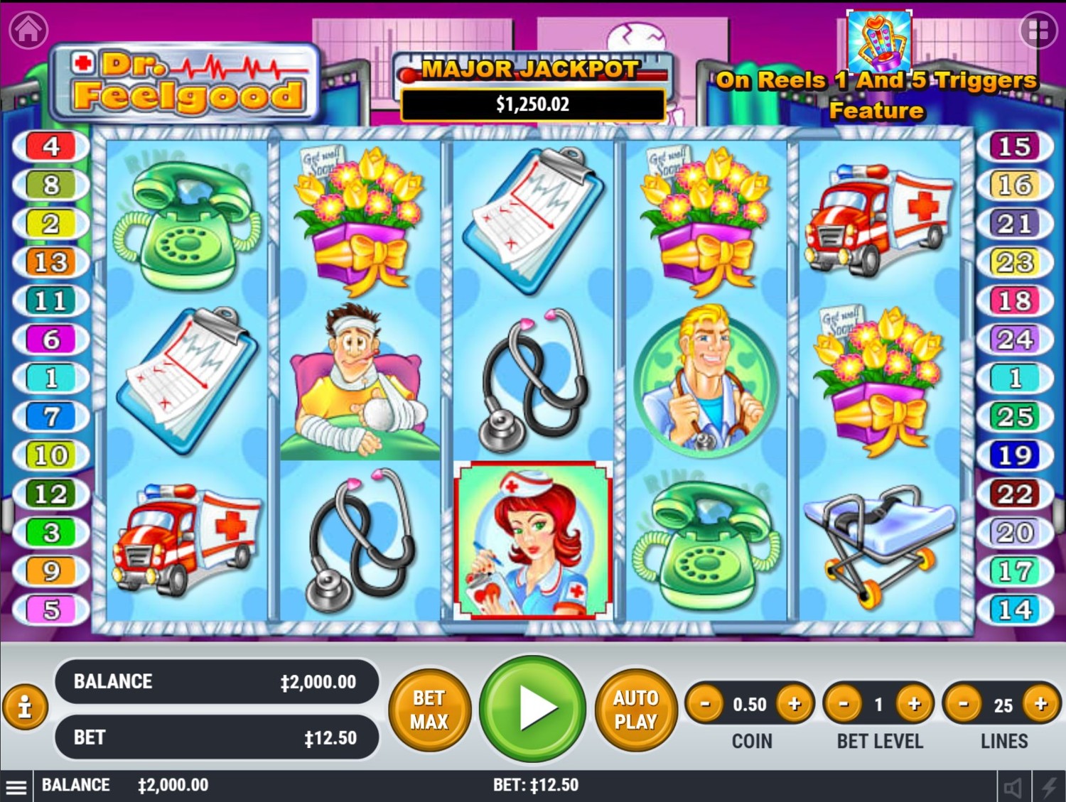 Dr Feelgood Slot Gameplay