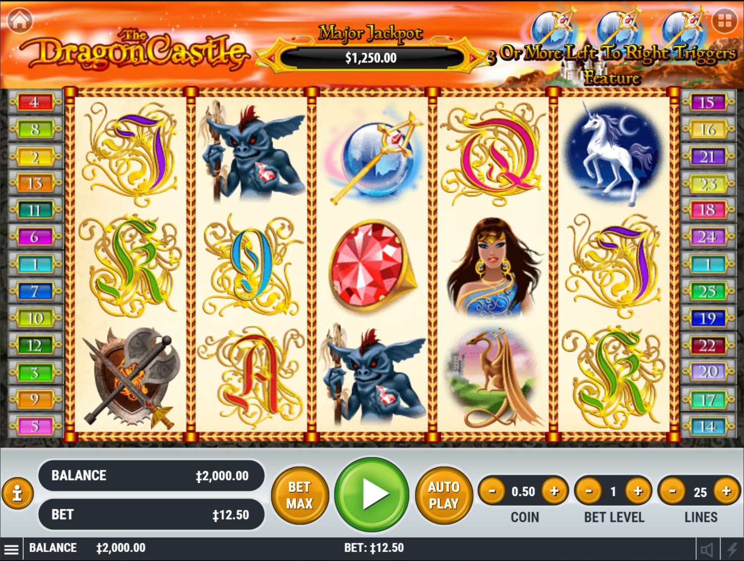 Dragon Castle Slot Gameplay