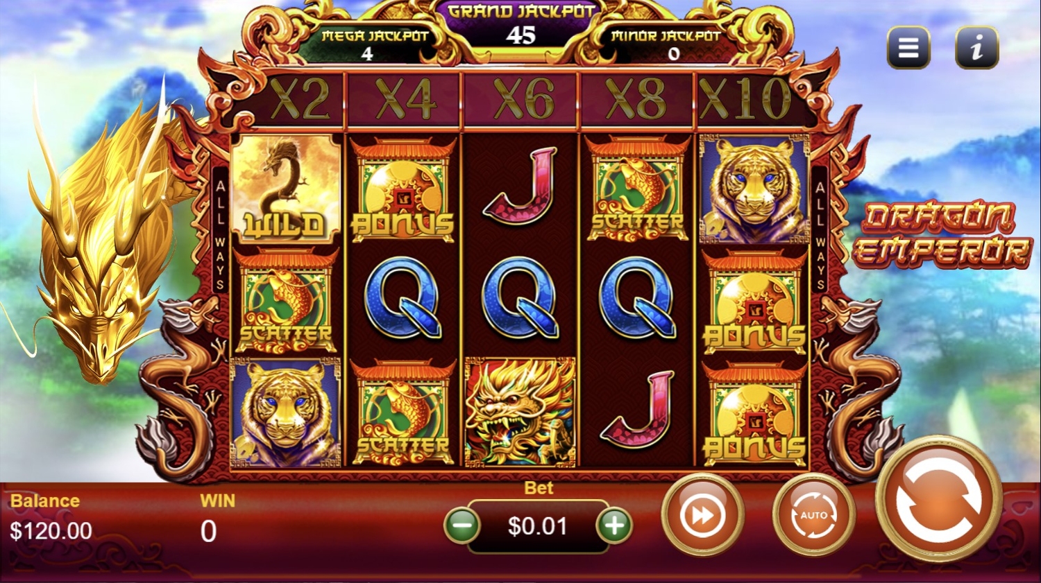 Dragon Emperor (Manna Play) Slot Gameplay