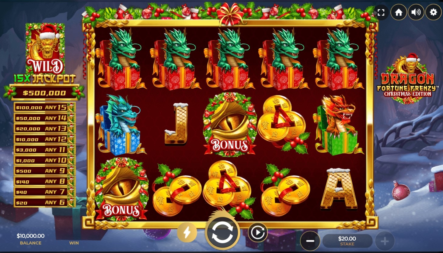 Dragon Fortune Frenzy Christmas Edition Slot Gameplay
