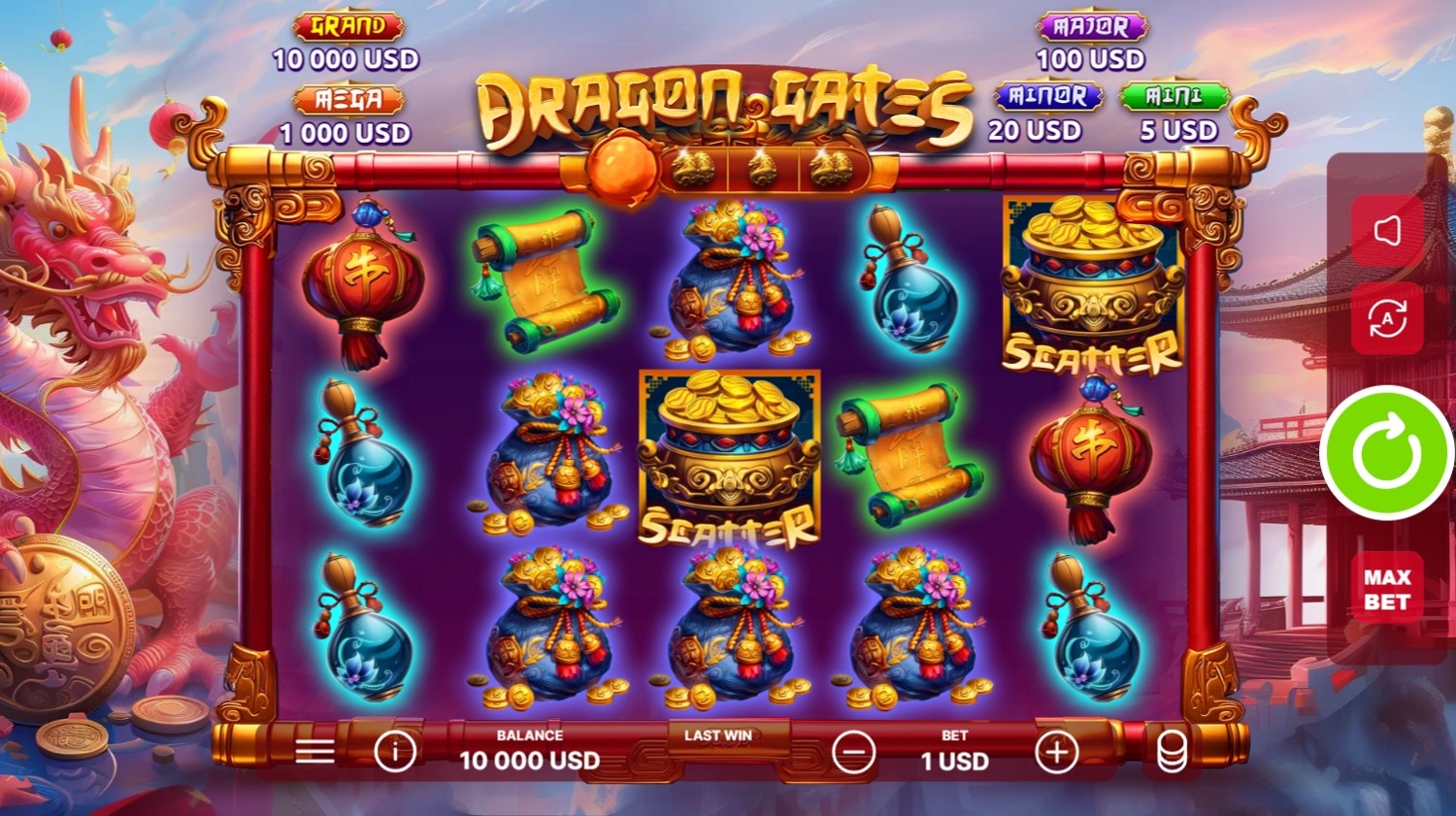 Dragon Gates Slot Gameplay
