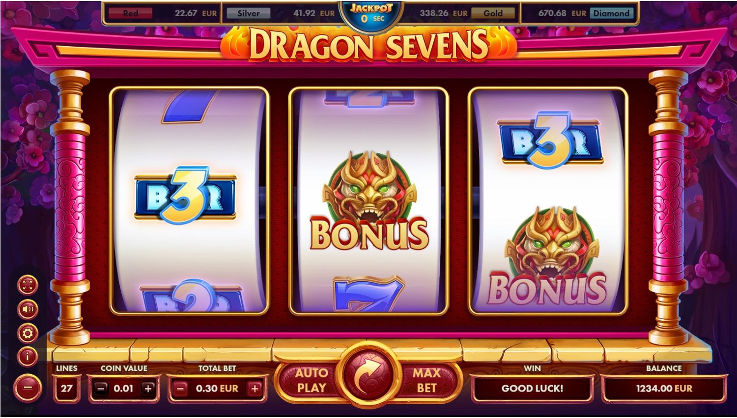 Dragon Sevens Slot Gameplay