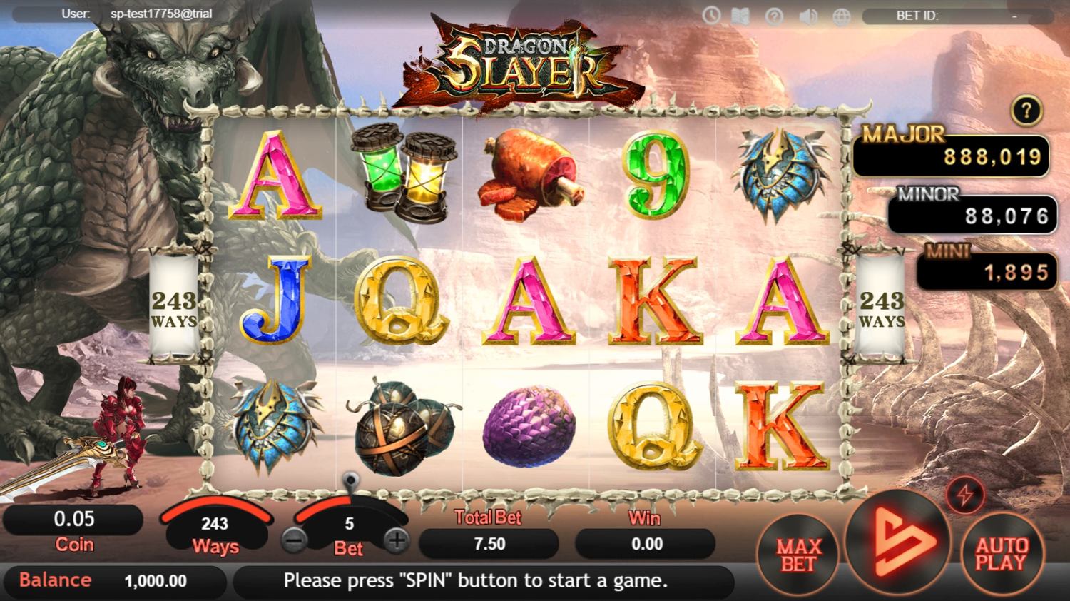 Dragon Slayer Slot Gameplay