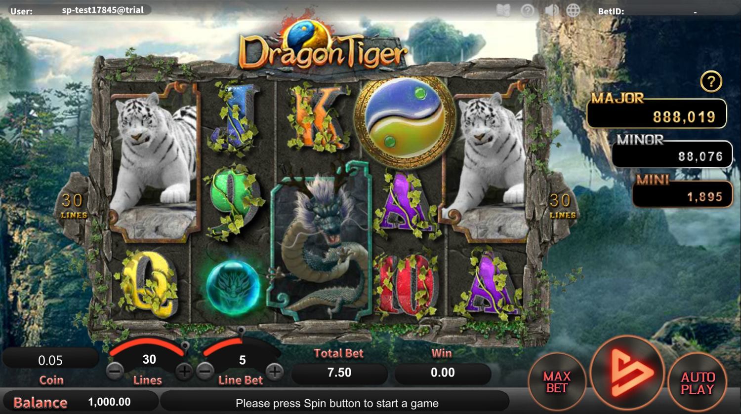 Dragon Tiger Slot Gameplay