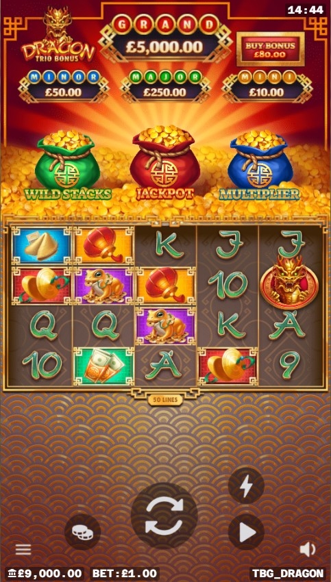 Dragon Trio Bonus Slot Gameplay