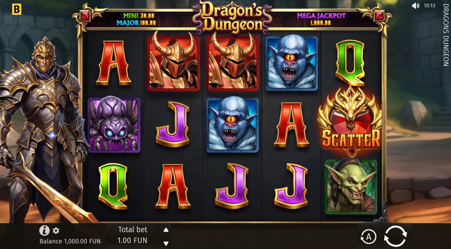 Dragon's Dungeon Slot Gameplay