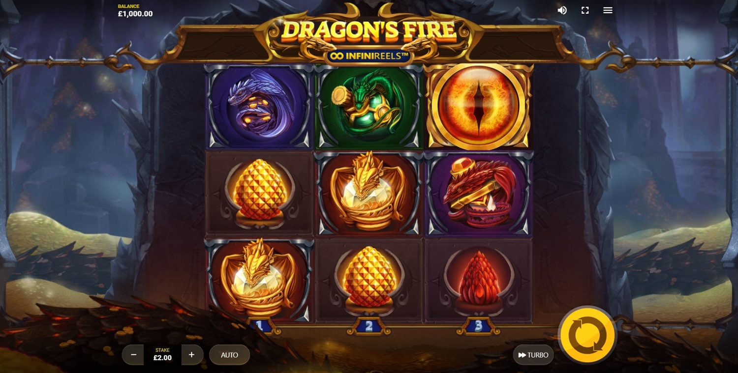 Dragon's Fire Infinireels Slot Gameplay