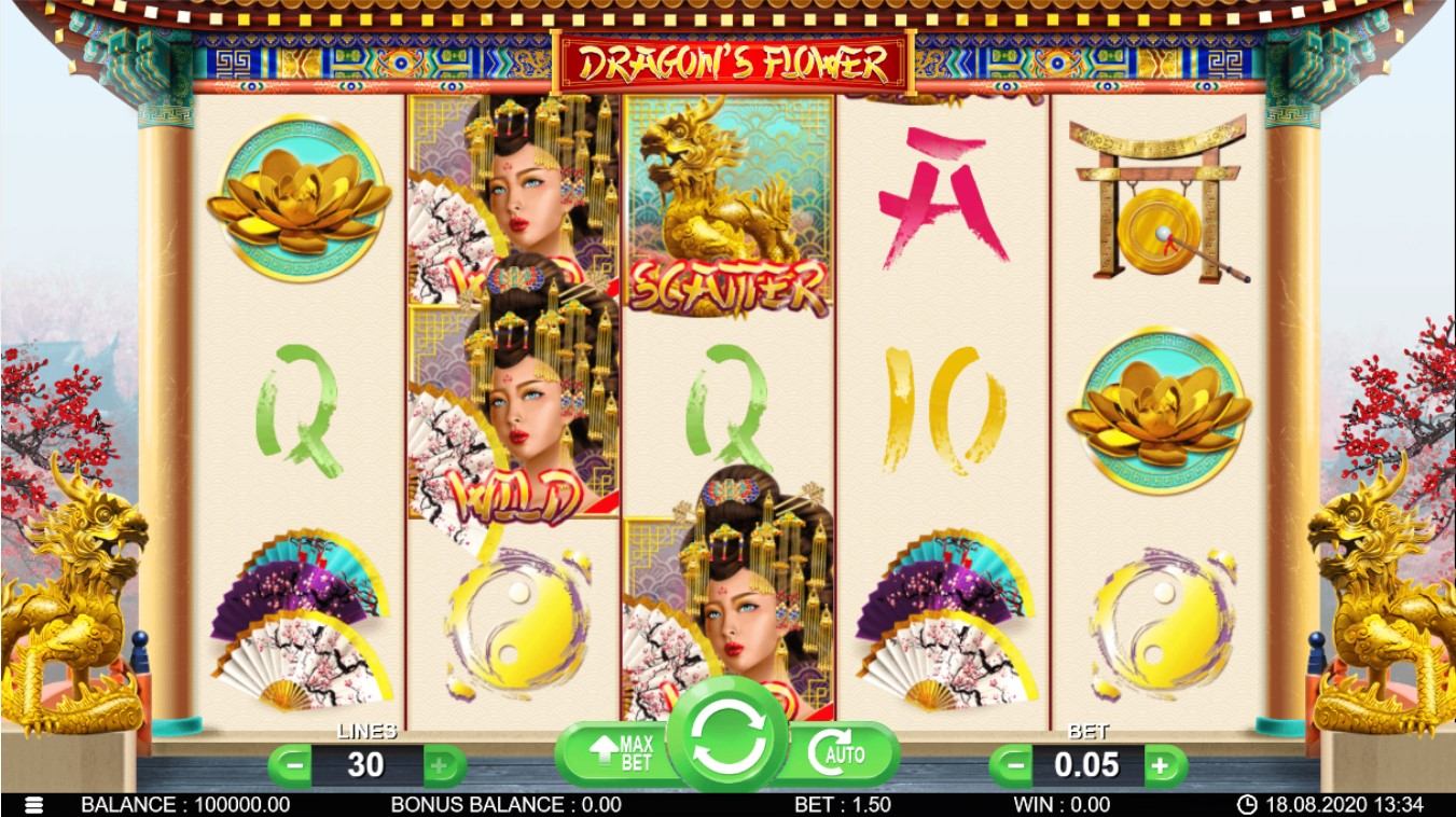 Dragon's Flower Slot Gameplay